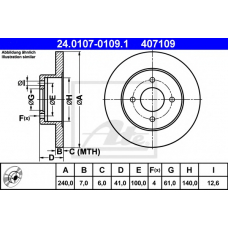 24.0107-0109.1 ATE Тормозной диск