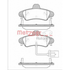 0433.12 METZGER Комплект тормозных колодок, дисковый тормоз
