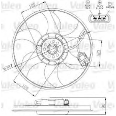 696284 VALEO Вентилятор, охлаждение двигателя