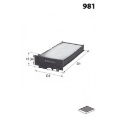 EKR7148 MECAFILTER Фильтр, воздух во внутренном пространстве