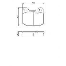 0 986 465 881 BOSCH Комплект тормозных колодок, дисковый тормоз