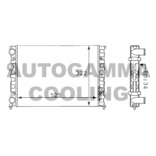101056 AUTOGAMMA Радиатор, охлаждение двигателя