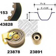 23828 MAPCO Комплект ремня грм