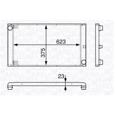 350213140200 MAGNETI MARELLI Радиатор, охлаждение двигателя