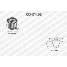 KD474.03 SNR Комплект ремня грм