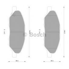 0 986 AB2 777 BOSCH Комплект тормозных колодок, дисковый тормоз