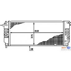 8MK 376 715-721 HELLA Радиатор, охлаждение двигателя