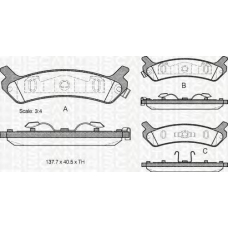 8110 43006 TRIDON Brake pads - rear