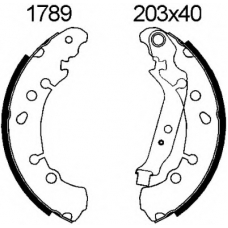 01789 BSF Комплект тормозных колодок