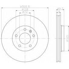 8DD 355 108-941 HELLA Тормозной диск