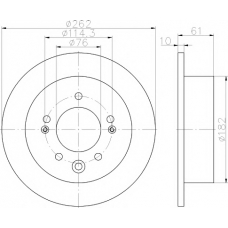 MDC2373 MINTEX Тормозной диск