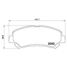 P 79 028 BREMBO Комплект тормозных колодок, дисковый тормоз