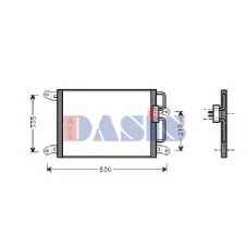 082240N AKS DASIS Конденсатор, кондиционер