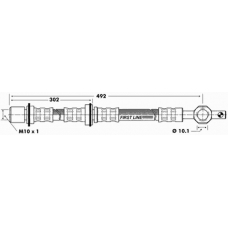 FBH6444 FIRST LINE Тормозной шланг