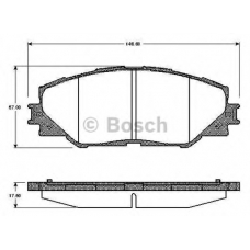 0 986 TB2 942 BOSCH Комплект тормозных колодок, дисковый тормоз