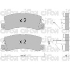 822-161-1 CIFAM Комплект тормозных колодок, дисковый тормоз