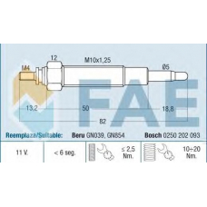 74170 FAE Свеча накаливания