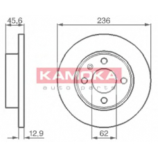 1031750 KAMOKA Тормозной диск