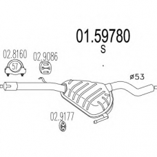 01.59780 MTS Средний глушитель выхлопных газов