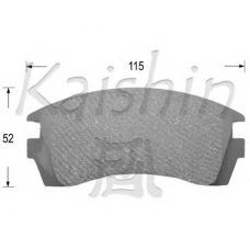 D1176 KAISHIN Комплект тормозных колодок, дисковый тормоз