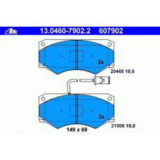 13.0460-7902.2 ATE Колодки тормозные