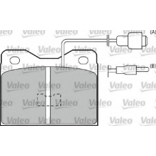 540115 VALEO Комплект тормозных колодок, дисковый тормоз