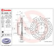 09.8420.11 BREMBO Тормозной диск