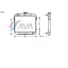 OL2095 AVA Радиатор, охлаждение двигателя