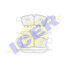 181988 ICER Комплект тормозных колодок, дисковый тормоз