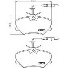 8DB 355 018-401 HELLA Комплект тормозных колодок, дисковый тормоз