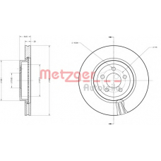 6110127 METZGER Тормозной диск