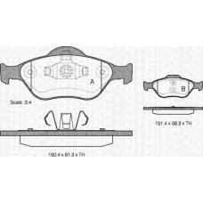 8110 16008 TRIDON Brake pads - front