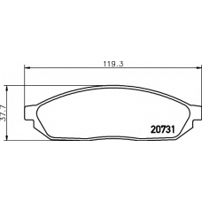 8DB 355 007-281 HELLA Комплект тормозных колодок, дисковый тормоз