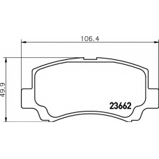 N-1486 COBREQ Комплект тормозных колодок, дисковый тормоз