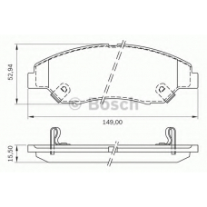 0 986 BB0 173 BOSCH Комплект тормозных колодок, дисковый тормоз