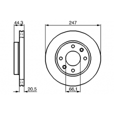 0 986 478 211 BOSCH Тормозной диск