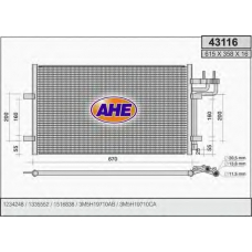 43116 AHE Конденсатор, кондиционер