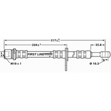 FBH7202 FIRST LINE Тормозной шланг