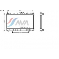 MT2134 AVA Радиатор, охлаждение двигателя