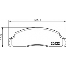 8DB 355 007-161 HELLA Комплект тормозных колодок, дисковый тормоз