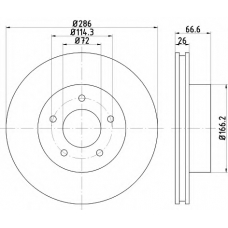 8DD 355 114-761 HELLA PAGID Тормозной диск