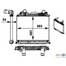 8ML 376 724-381 HELLA Интеркулер