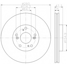 8DD 355 119-571 HELLA Тормозной диск