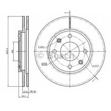 0 986 BB4 304 BOSCH Тормозной диск