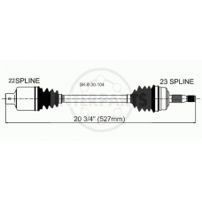 SK-8-30-104 InterParts Приводной вал