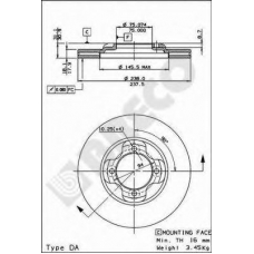 BS 7948 BRECO Тормозной диск