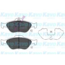 KBP-4545 KAVO PARTS Комплект тормозных колодок, дисковый тормоз
