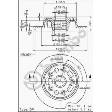 08.5954.10 BREMBO Тормозной диск