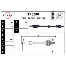 T78208 EAI Приводной вал