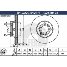 B1.G220-0123.1 GALFER Тормозной диск